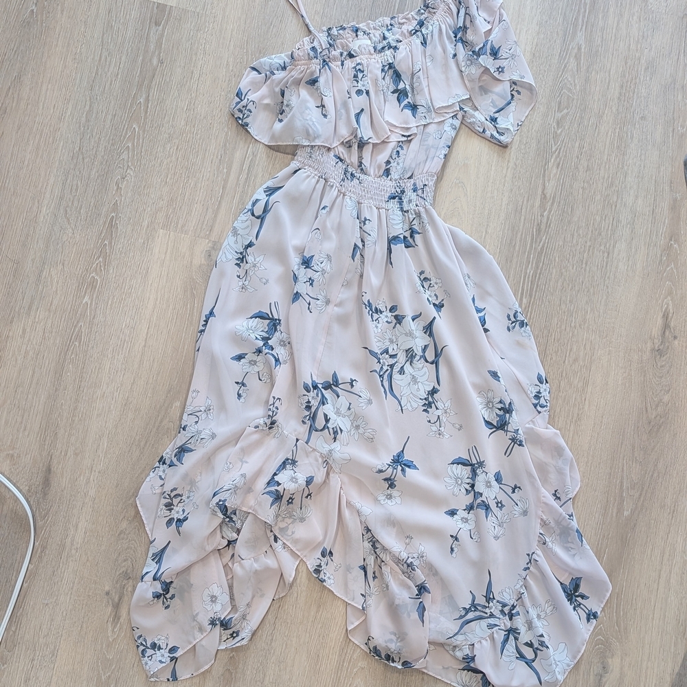 Misa Los Angeles Lavender Floral Asymmetrical Dress - Picture 6 of 6